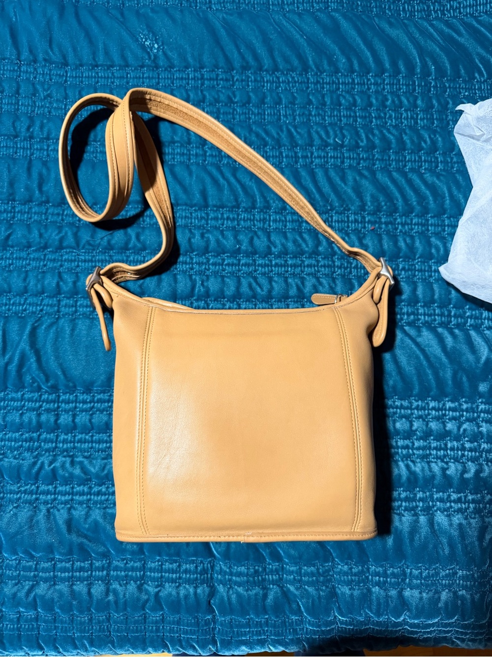 Vintage Coach Leather Crossbody Bag in Tan